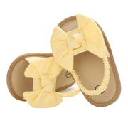 Baby Girl Bow Knot Sandals – Non-Slip First Walkers