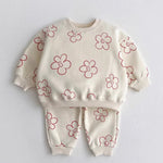 2-Piece Flower Printed Cotton Outfit | Autumn & Spring - Aristo Baby 