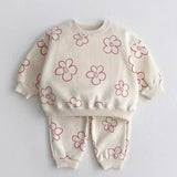 2-Piece Flower Printed Cotton Outfit | Autumn & Spring - Aristo Baby 