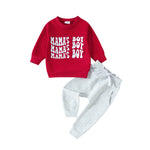 2-Piece Outfit Set – Mama's Boy Pullover & Cotton Pants - Aristo Baby