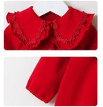 2-Piece Set -  Romper with Floral Collar and Hat - Aristo Baby 