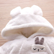Winter Bunny Snowsuit | Hooded Warm Fleece Romper-Aristo Baby