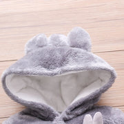 Winter Bunny Snowsuit | Hooded Warm Fleece Romper-Aristo Baby
