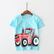 Vehicle Patterned Cotton T-Shirt