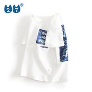Printed Cotton White T-Shirt