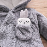 Winter Bunny Snowsuit | Hooded Warm Fleece Romper-Aristo Baby