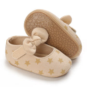 Soft Rubber Bottom Bow Shoes