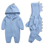 Dinosaur Hooded Cotton Jumpsuit