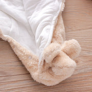 Winter Bunny Snowsuit | Hooded Warm Fleece Romper-Aristo Baby