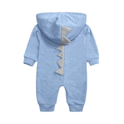 Dinosaur Hooded Cotton Jumpsuit
