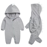 Dinosaur Hooded Cotton Jumpsuit