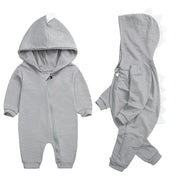 Dinosaur Hooded Cotton Jumpsuit