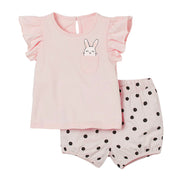 Pink Bunny T-Shirt & Shorts Set