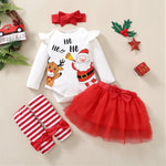 Baby Girl Christmas Santa Dress Set | Newborn Holiday Outfit-Aristo Baby