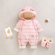 BabySnowsuit | Thick & Hooded Romper and Matching Booties-Aristo Baby
