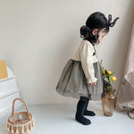  Elegant Long Sleeve Cotton A-Line Skirt Princess Dress-Aristo Baby