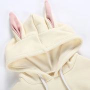 Baby Girl Rabbit Hoodie Romper