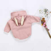 Baby Girl Rabbit Hoodie Romper