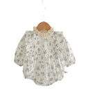Baby Girl and toddler girl Floral Romper - Lace Dress