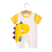 Baby boy dinosaur printed yellow romper