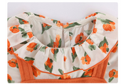 Orange Flower & Bear Dress - 2 Piece Style - Aristo Baby 