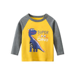 Boys Dinosaur Long Sleeve T-Shirts | 100% Cotton-Aristo Baby