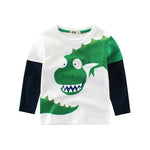 Boys Dinosaur Long Sleeve T-Shirts | 100% Cotton-Aristo Baby