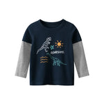 Boys Dinosaur Long Sleeve T-Shirts | 100% Cotton-Aristo Baby