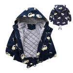 Boys Hooded Car Printed Jacket 