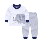 Boys cotton pajama set with cute cartoon prints