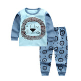 Boys cotton pajama set with cute cartoon prints lion