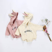 Baby Girl Rabbit Hoodie Romper