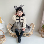  Baby Girl Elegant Long Sleeve Cotton A-Line Skirt Princess Dress-Aristo Baby