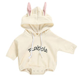 Baby Girl Rabbit Hoodie Romper