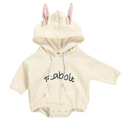 Baby Girl Rabbit Hoodie Romper