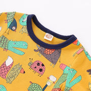 Cartoon Print Romper Set