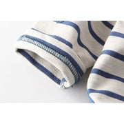  2-Piece Boys Set - Striped Long Sleeve Shirt & Pants with Star Patch-Aristo Baby