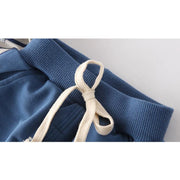  2-Piece Boys Set - Striped Long Sleeve Shirt & Pants with Star Patch-Aristo Baby