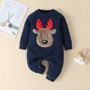 Christmas Reindeer Baby Romper | Newborn Christmas Outfit-Aristo Baby