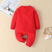 Christmas Reindeer Baby Romper | Newborn Christmas Outfit-Aristo Baby