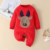 Christmas Reindeer Baby Romper | Newborn Christmas Outfit-Aristo Baby