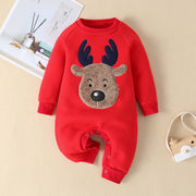 Christmas Reindeer Baby Romper | Newborn Christmas Outfit-Aristo Baby