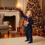 Christmas Reindeer Baby Romper | Newborn Christmas Outfit-Aristo Baby