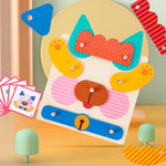 Colorful animal building blocks puzzle toy for preschool children