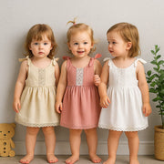 Cotton Linen Lace Dress