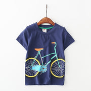 Vehicle Patterned Cotton T-Shirt