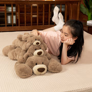 Lying Bear Plush Toy -Sleep Companion & Huggable Pillow