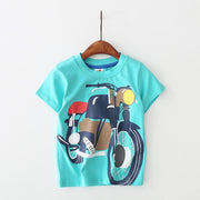 Vehicle Patterned Cotton T-Shirt