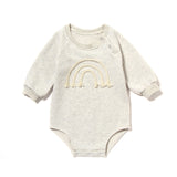 Cozy Rainbow Baby Romper beige
