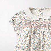 Girls Floral Dress – Short Sleeve Princess Outfit